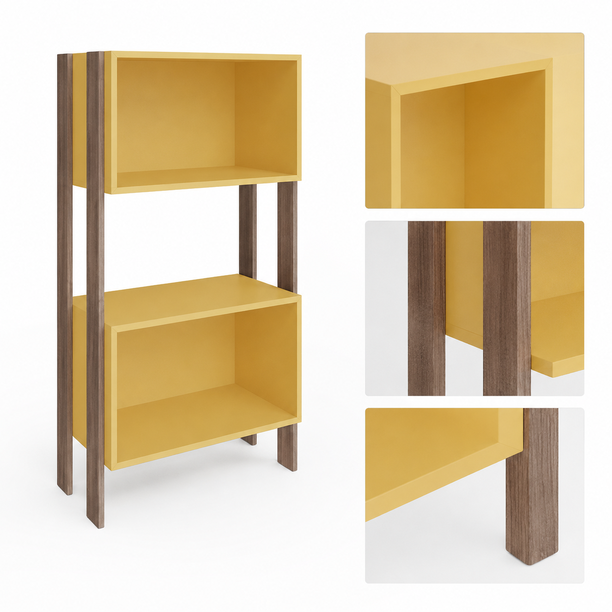 Estante Retrô com 2 Nichos e 4 Prateleiras 60x114 cm - imagem 4