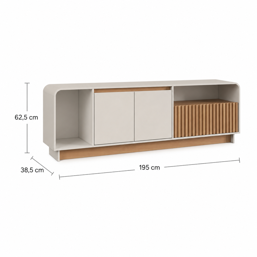 Rack Arizona Moderno  195cm com Gaveta para TV até 65