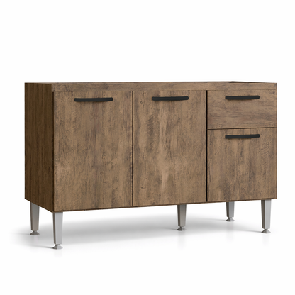 Balcão Cozinha 120cm 3 Portas – Sem Tampo