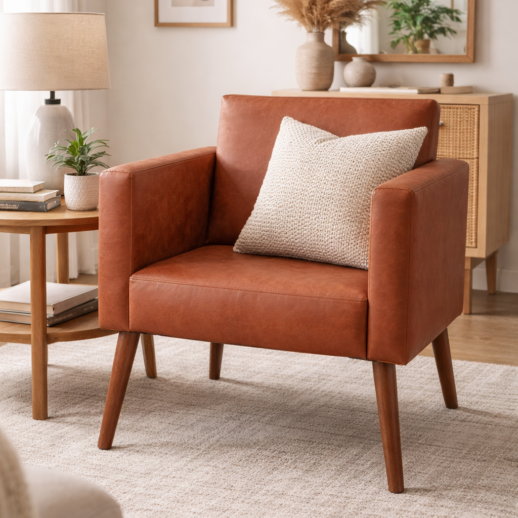 Poltrona Orion Estofada – Estrutura em Eucalipto