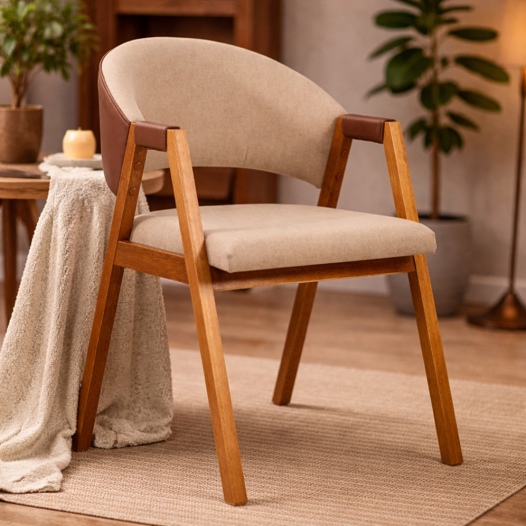 Cadeira Compuse Escandinava – Encosto curvo