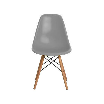Cadeira Eifel Design Moderno em Polipropileno com Base de Madeira de Faia e Estrutura Metálica – 81x46 cm