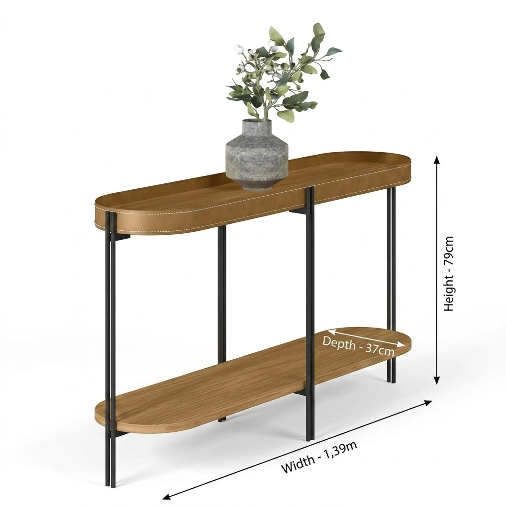 Medidas e dimensões do Aparador Monaco 139 cm em MDF, MDP e Aço com Couro Ecológico