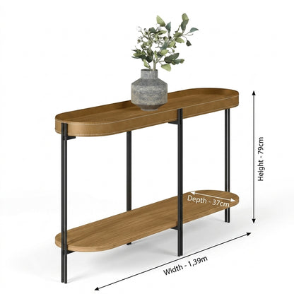 Medidas e dimensões do Aparador Monaco 139 cm em MDF, MDP e Aço com Couro Ecológico