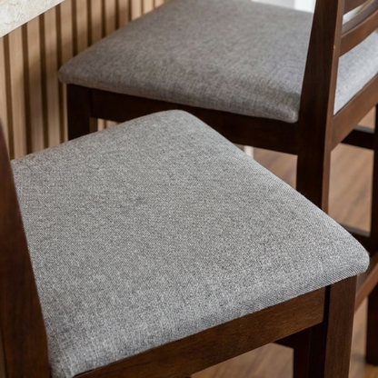 Kit 2 Banquetas Bistrô Linho – Estrutura em Madeira