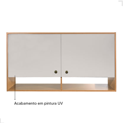 Armário Aéreo de Cozinha Torino 120cm 2 Portas MB 1027 Movelbento