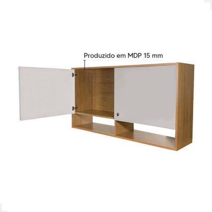Armário Aéreo de Cozinha Torino 120cm 2 Portas MB 1027 Movelbento