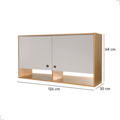 Armário Aéreo de Cozinha Torino 120cm 2 Portas MB 1027 Movelbento