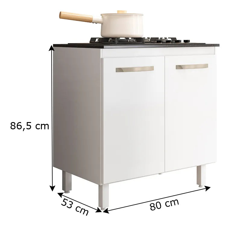Balcão Cooktop 80cm – Tampo Recortado