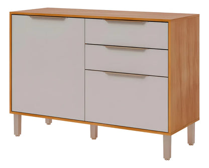 Balcão de Cozinha 120cm Sem Tampo com 2 Gavetas Corrediça Telescópica e Pés Reguláveis Divina