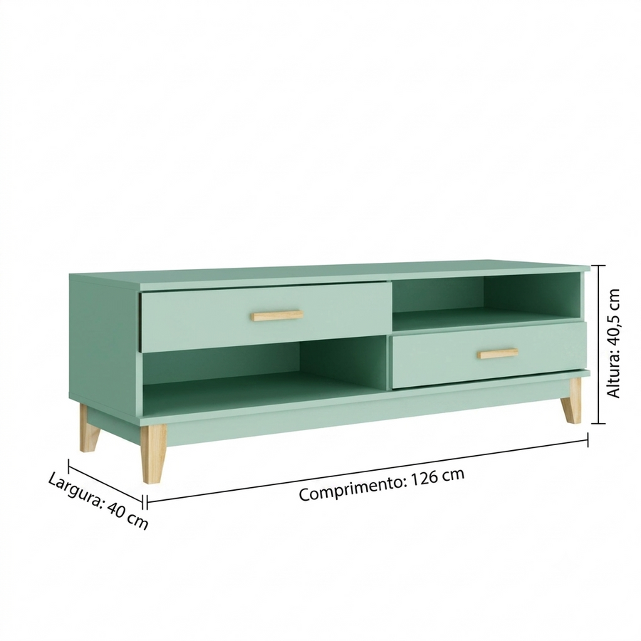 Rack Legno LE6022 com 2 Gavetas e 2 Nichos