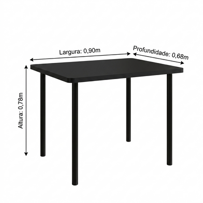 Conjunto de Mesa com 4 Cadeiras em Metalon