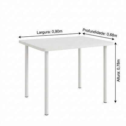 Conjunto de Mesa com 4 Cadeiras em Metalon