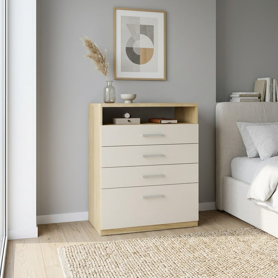 Cômoda com 4 Gavetas com Corrediças Metálicas 90cm