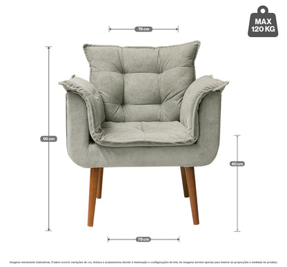 Poltrona Silícia Deluxe – Pés Palito