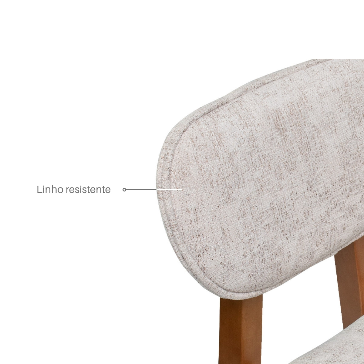 Kit 2 Banquetas Alta Eva 70cm Linho – Estrutura em Eucalipto