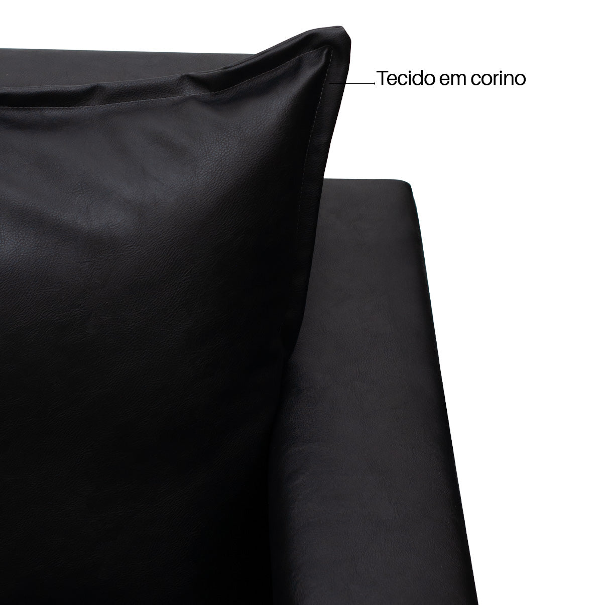 Sofá Classic 3 Lugares 2m Corino – Estrutura em Eucalipto