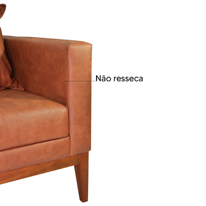 Sofá Classic 3 Lugares 2m Corino – Estrutura em Eucalipto