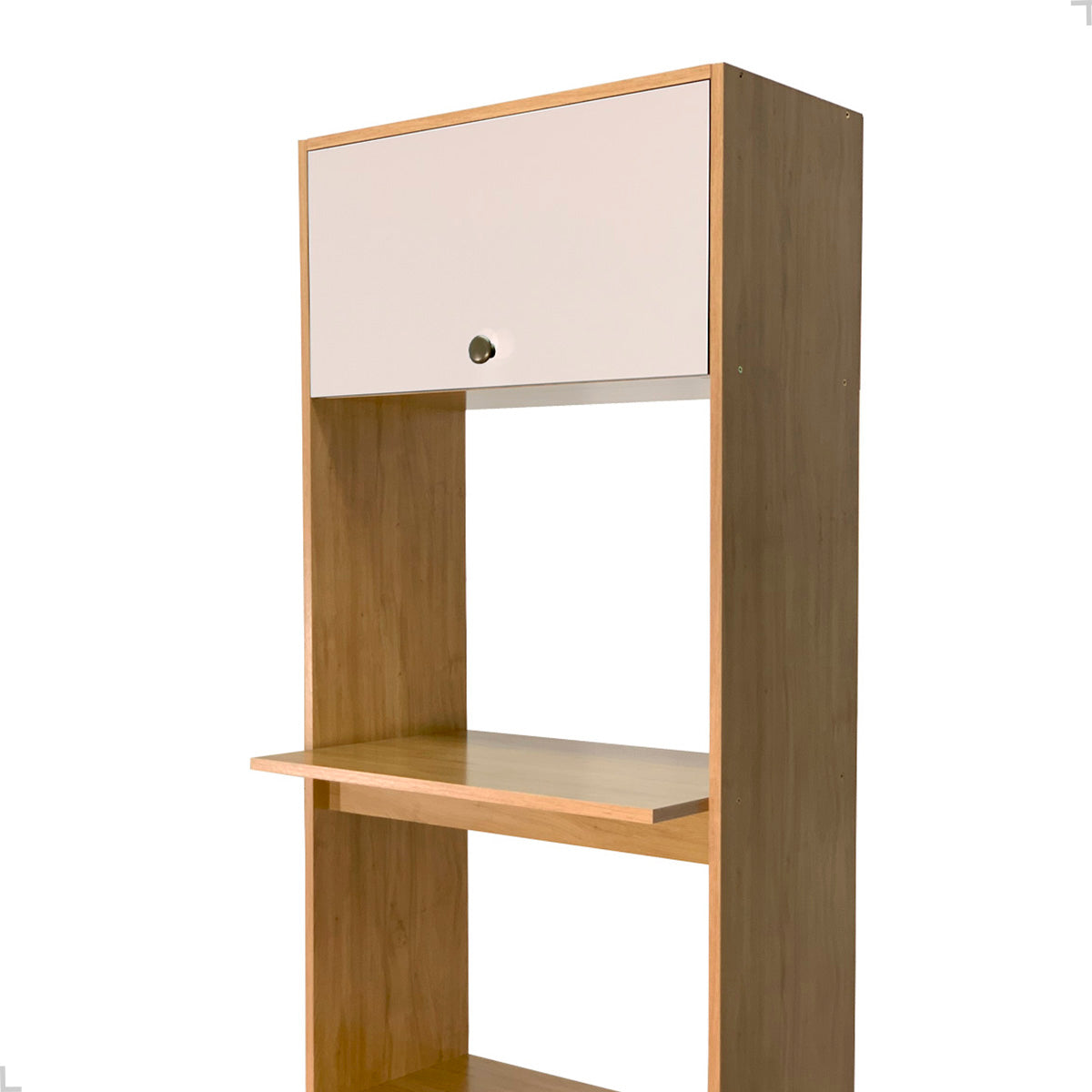 Torre Quente Movelbento MB 1032 215cm — Estrutura em MDP 15mm com Pintura UV, Espaço para Forno e Micro-ondas e Porta Basculante com Pistão a Gás para Cozinha Organizada