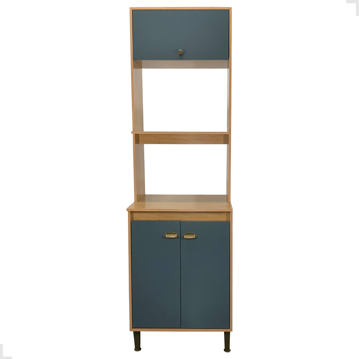 Torre Quente Movelbento MB 1032 215cm — Estrutura em MDP 15mm com Pintura UV, Espaço para Forno e Micro-ondas e Porta Basculante com Pistão a Gás para Cozinha Organizada