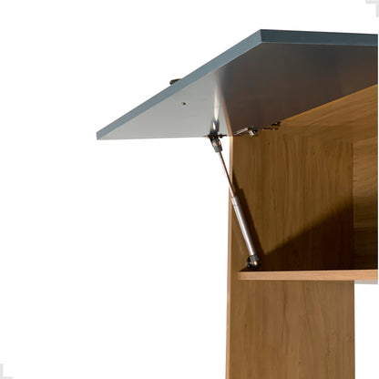 Torre Quente Movelbento MB 1032 215cm — Estrutura em MDP 15mm com Pintura UV, Espaço para Forno e Micro-ondas e Porta Basculante com Pistão a Gás para Cozinha Organizada