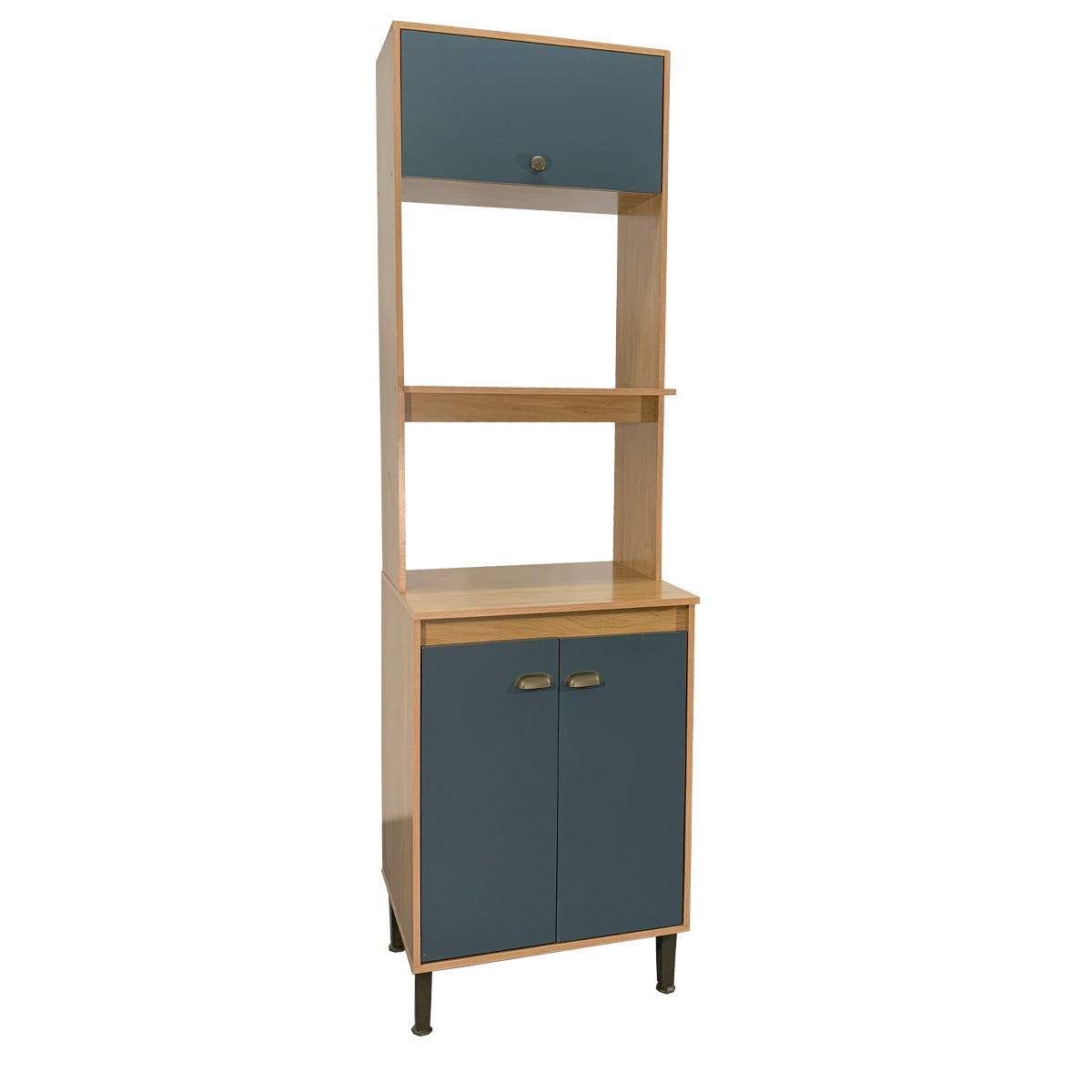 Torre Quente Movelbento MB 1032 215cm — Estrutura em MDP 15mm com Pintura UV, Espaço para Forno e Micro-ondas e Porta Basculante com Pistão a Gás para Cozinha Organizada