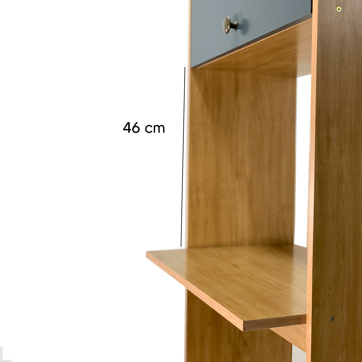 Torre Quente Movelbento MB 1032 215cm — Estrutura em MDP 15mm com Pintura UV, Espaço para Forno e Micro-ondas e Porta Basculante com Pistão a Gás para Cozinha Organizada