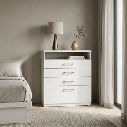 Cômoda com 4 Gavetas com Corrediças Metálicas 90cm