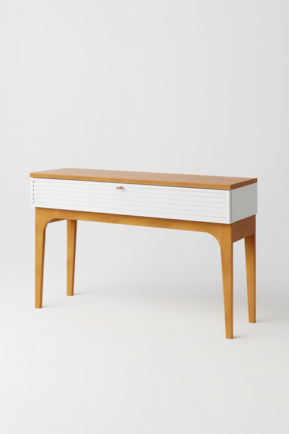 Aparador Buffet Veneza 120cm com porta basculante e pés usinados, para sala de estar ou jantar