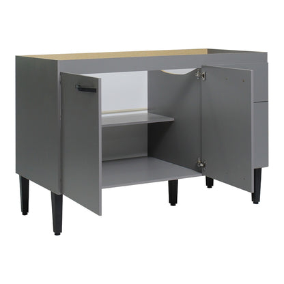 Balcão de Cozinha 120cm 3 Portas 1 Gaveta sem Tampo com Pés Reguláveis