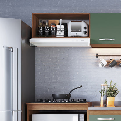 Armário Aéreo Sem Porta IRM Light 70cm — MDP com Acabamento UV e Fixação na Parede, Nicho Aberto para Acesso Rápido e Cozinha Mais Organizada e Otimizar Espaço Acima da Geladeira