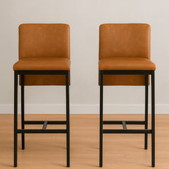 Kit 2 Banquetas Alta Nápoles Industrial em Aço – Apoio para Pés