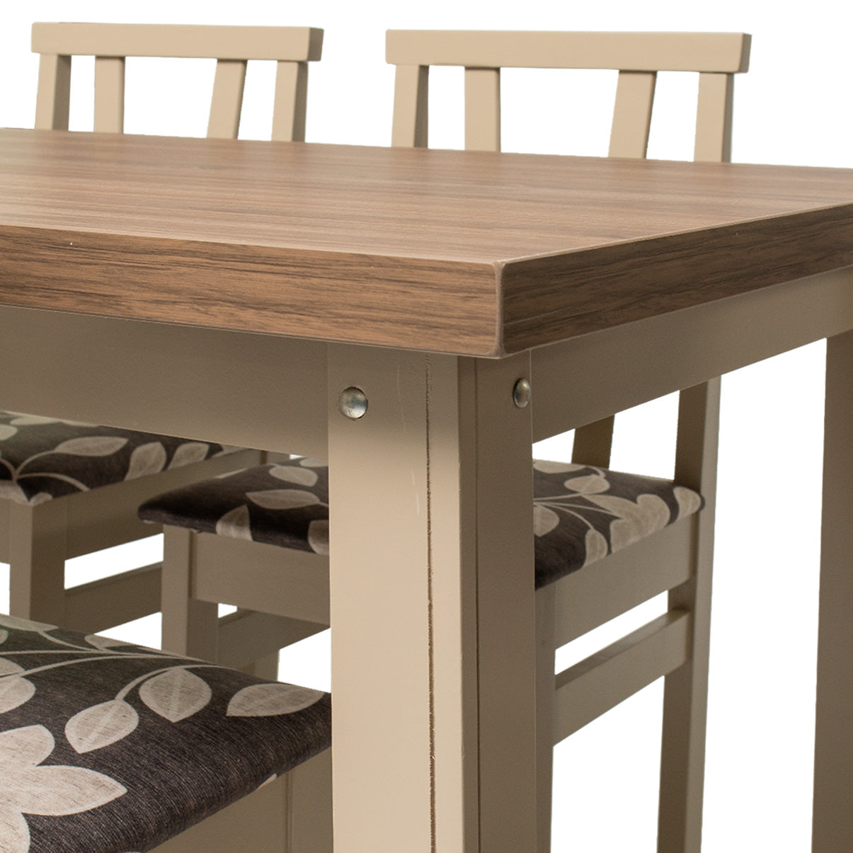 Conjunto Jantar 4 Lugares Mesa 90cm MDF – Kit Completo