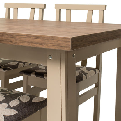 Conjunto Jantar 4 Lugares Mesa 90cm MDF – Kit Completo