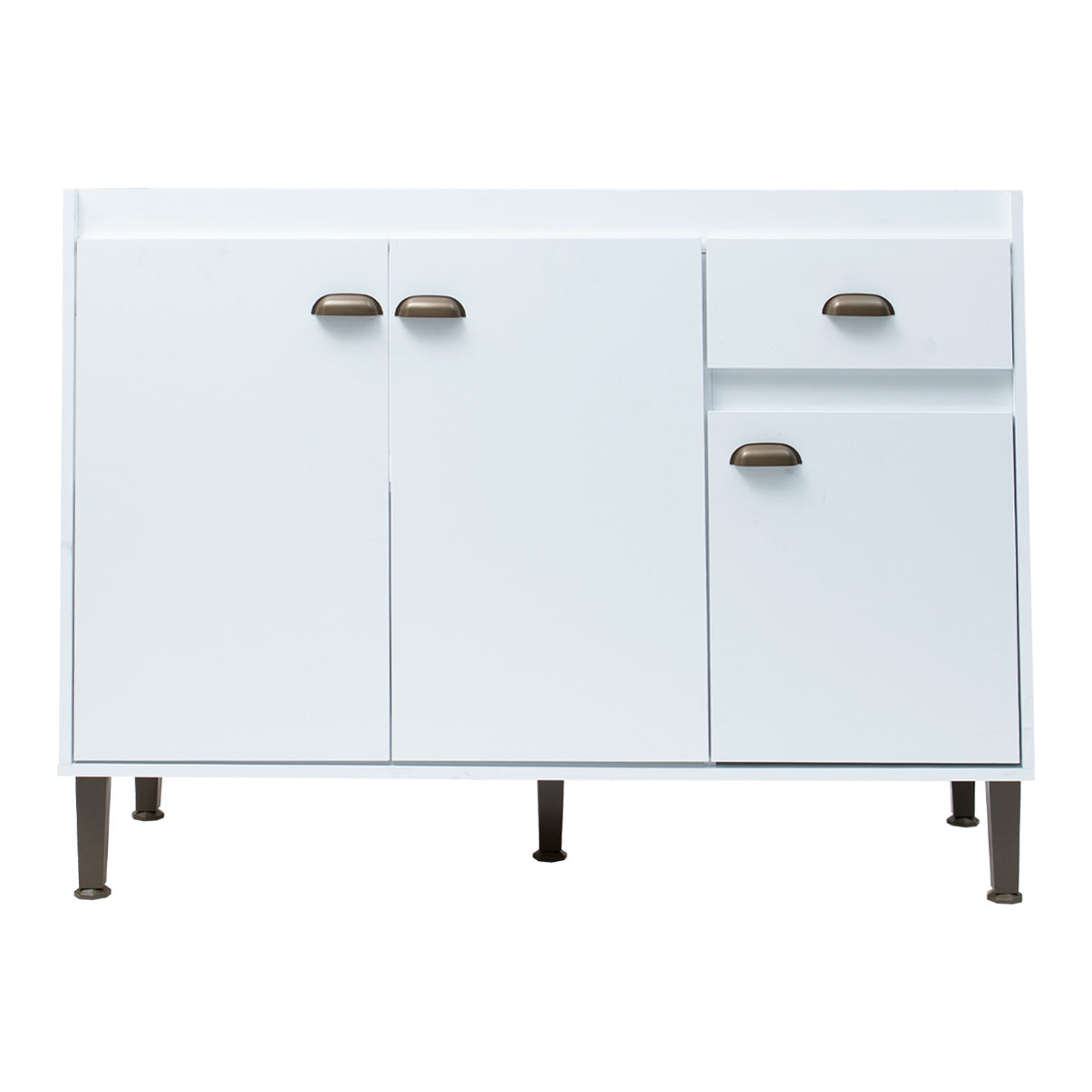 Balcão de Pia para Cozinha MB 1030 120cm armário com 3 portas, 1 gaveta