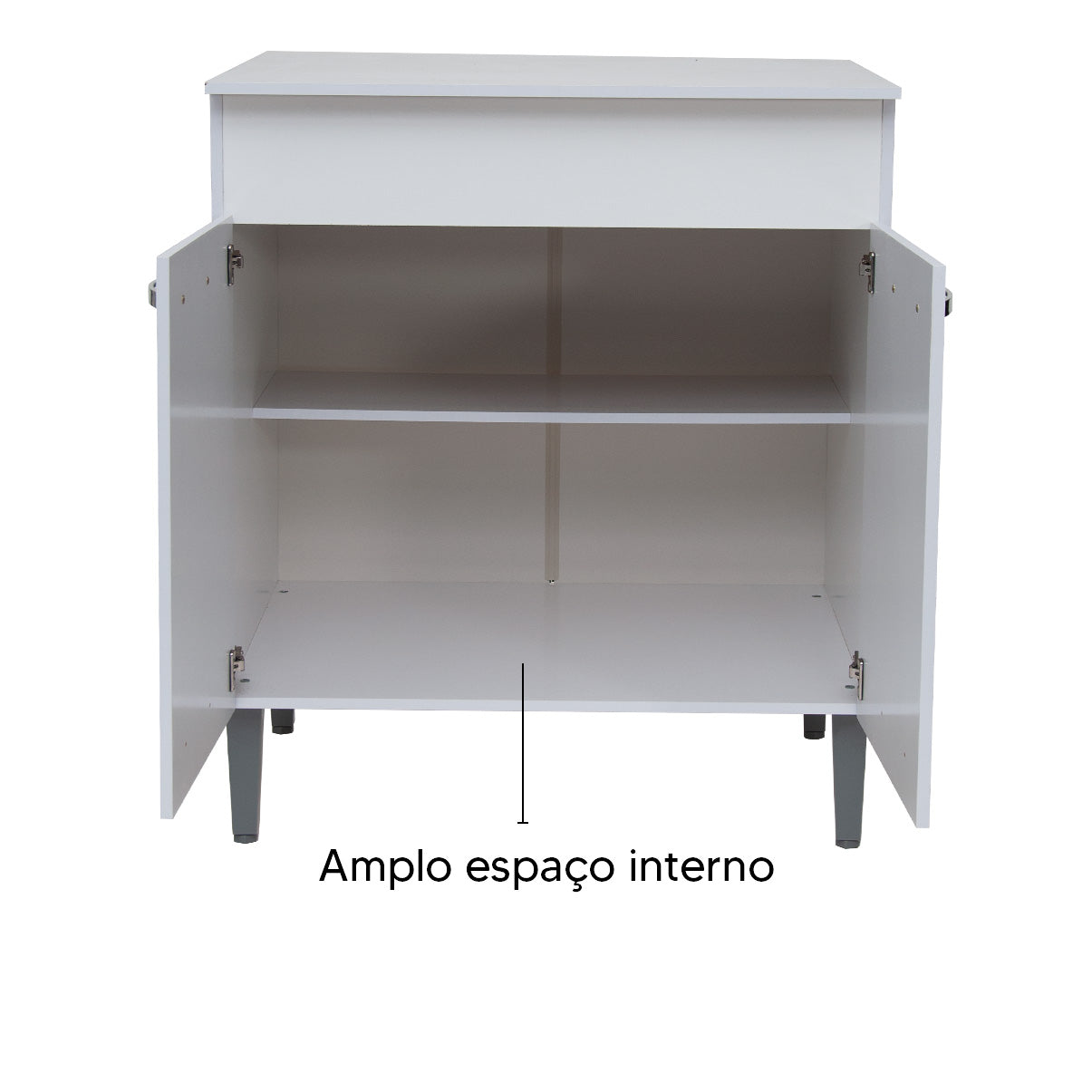 Balcão para Cooktop 70cm IRM com 2 Portas e Nicho Interno com Estrutura em MDP — Base Compacta e Funcional para Cozinhas Modernas