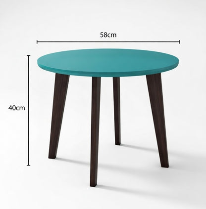 Mesa de Centro RT 3082 Redonda 58cm Branco – Pés Palito