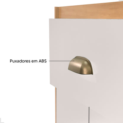 Balcão de Pia para Cozinha MB 1030 120cm armário com 3 portas, 1 gaveta