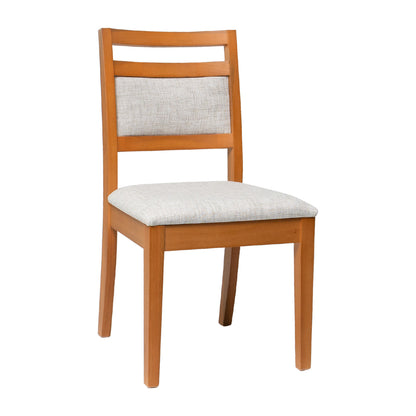 Kit Conjunto Cadeira Caribe em Madeira Maciça de Eucalipto com Assento e Encosto Estofados – Conforto e Elegância para Sala de Jantar