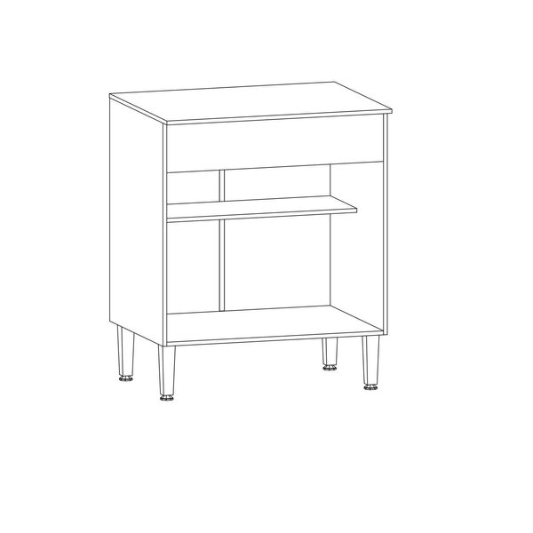 Balcão para Cooktop 70cm IRM com 2 Portas e Nicho Interno com Estrutura em MDP — Base Compacta e Funcional para Cozinhas Modernas