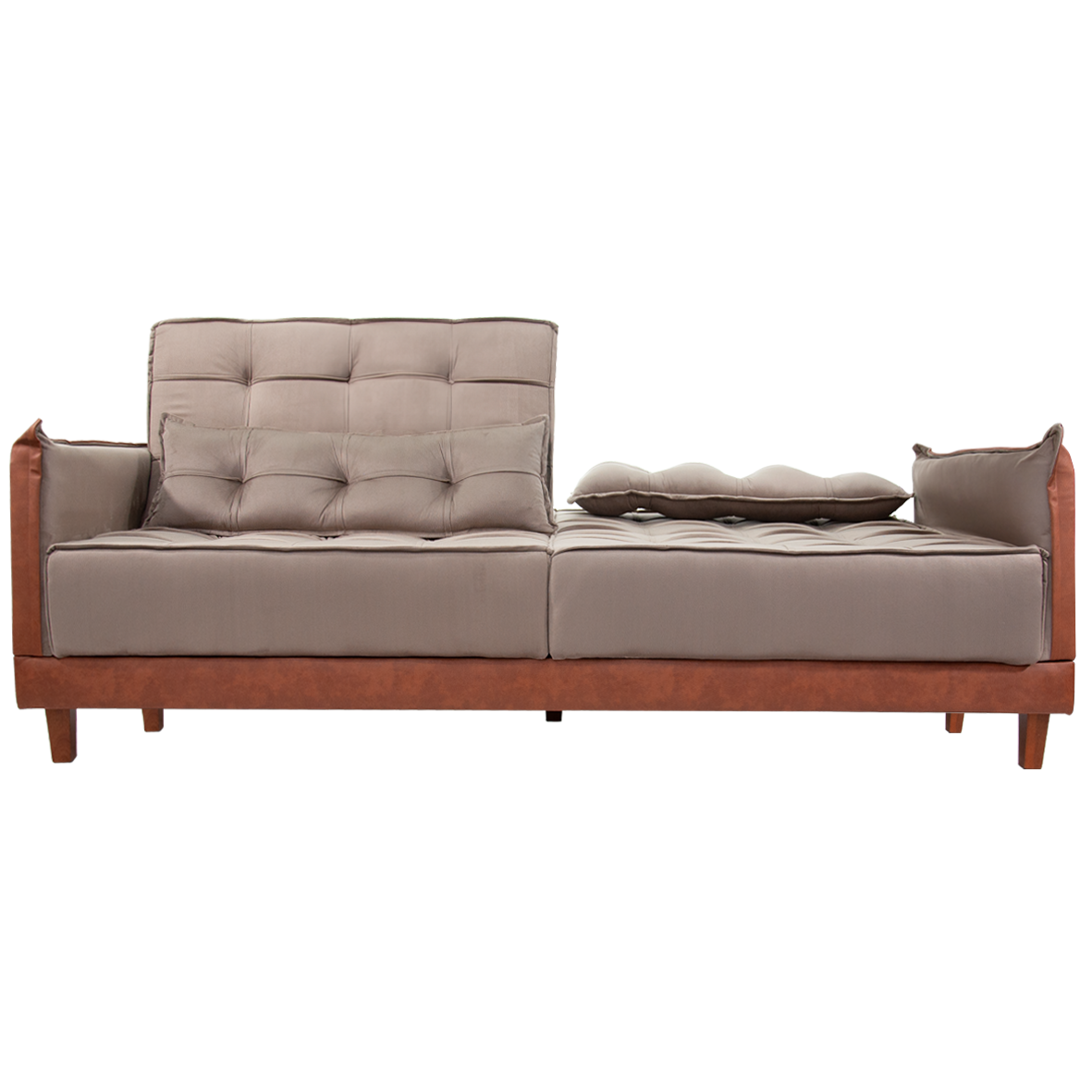 Sofá-Cama Arizona 210cm Linho/Corino – Espuma D28