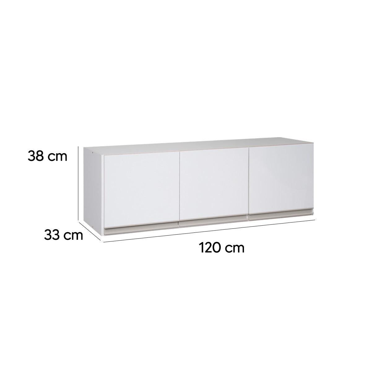 Armário Aéreo de cozinha Splendore 120cm — Estrutura em MDP com Pintura UV, Puxadores ABS e Dobradiças Metálicas para Organizar Cozinha, Sala ou Lavanderia