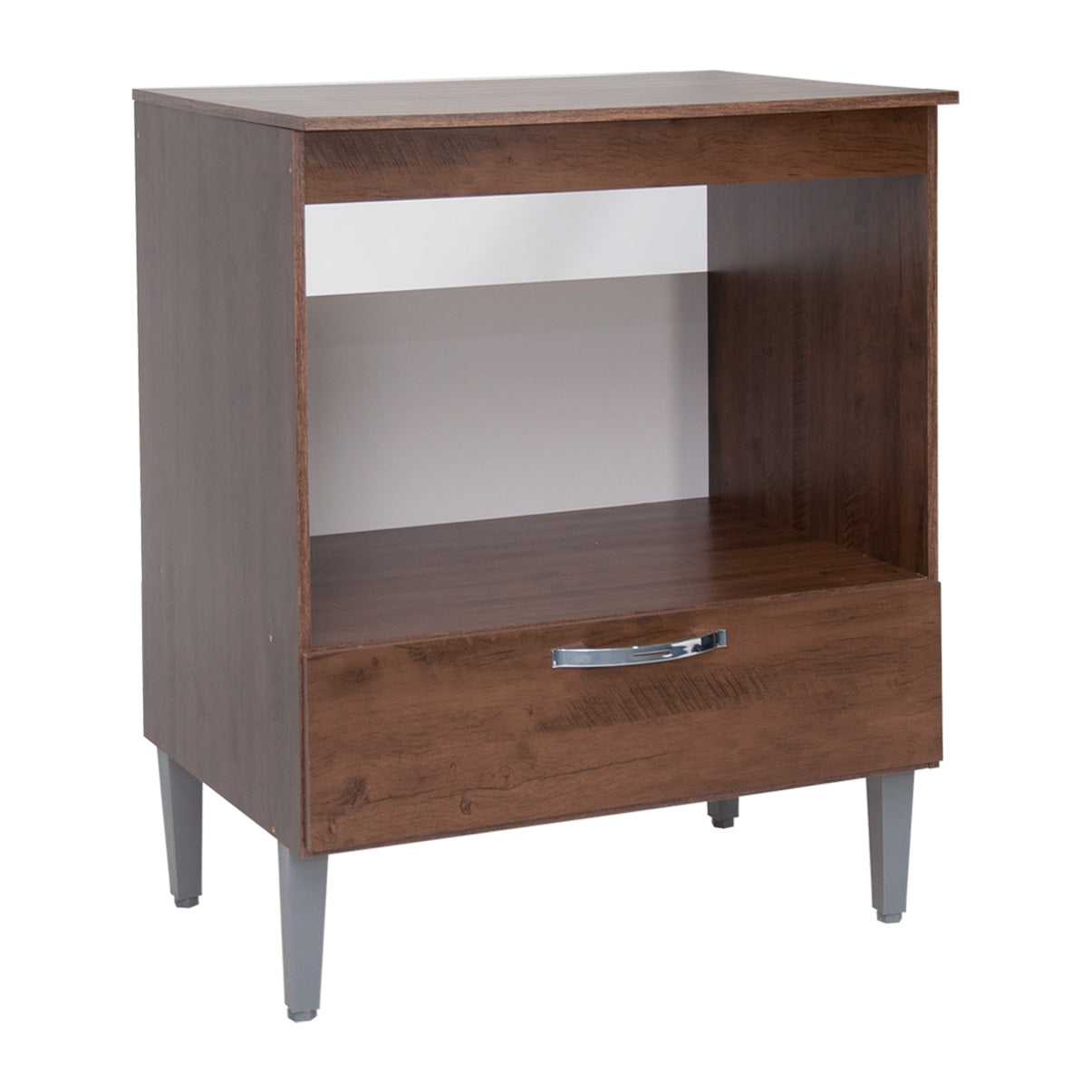 Balcão Cooktop 5 Bocas 85cm MDP para Cozinha Compacta com Nicho para Forno e Porta Basculante