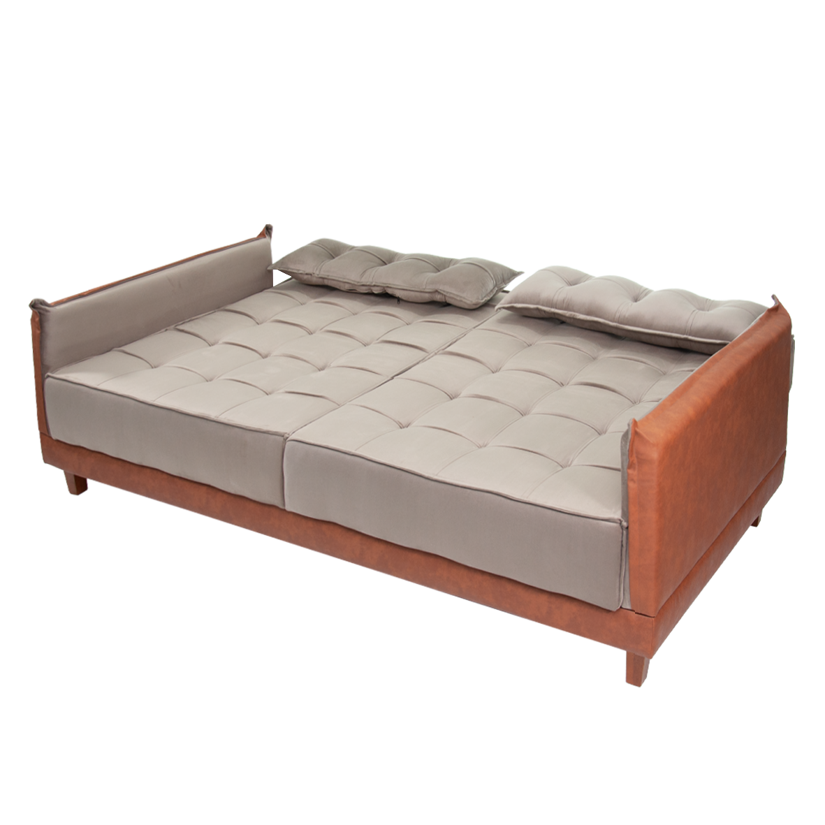 Sofá-Cama Arizona 210cm Linho/Corino – Espuma D28