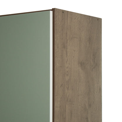 Paneleiro Marta 2 Portas 200cm — MDP com Pés Ajustáveis, Puxadores em ABS e Design Compacto para Cozinha Organizada e Funcional