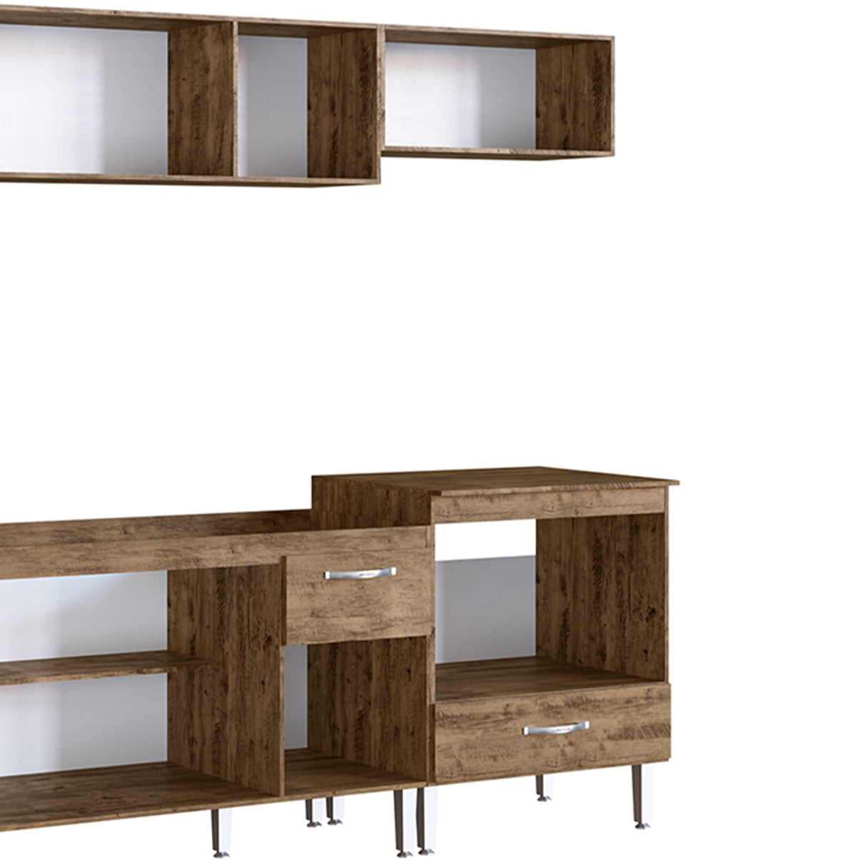 Armário Aéreo Sem Porta IRM Light 70cm — MDP com Acabamento UV e Fixação na Parede, Nicho Aberto para Acesso Rápido e Cozinha Mais Organizada e Otimizar Espaço Acima da Geladeira