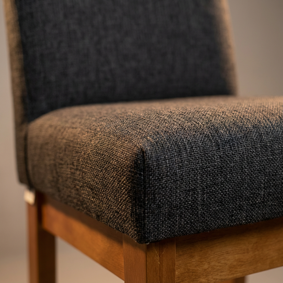 Kit 2 Banquetas Baixa Rubi 63cm Linho – Estrutura em Madeira