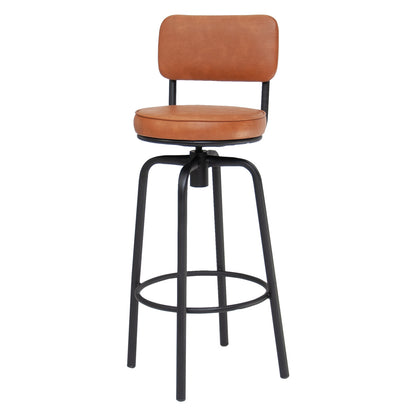 Kit 2 Banquetas Altas Giratórias Nala em aço com descanso de pés, ideal para cozinha, bancada e área gourmet