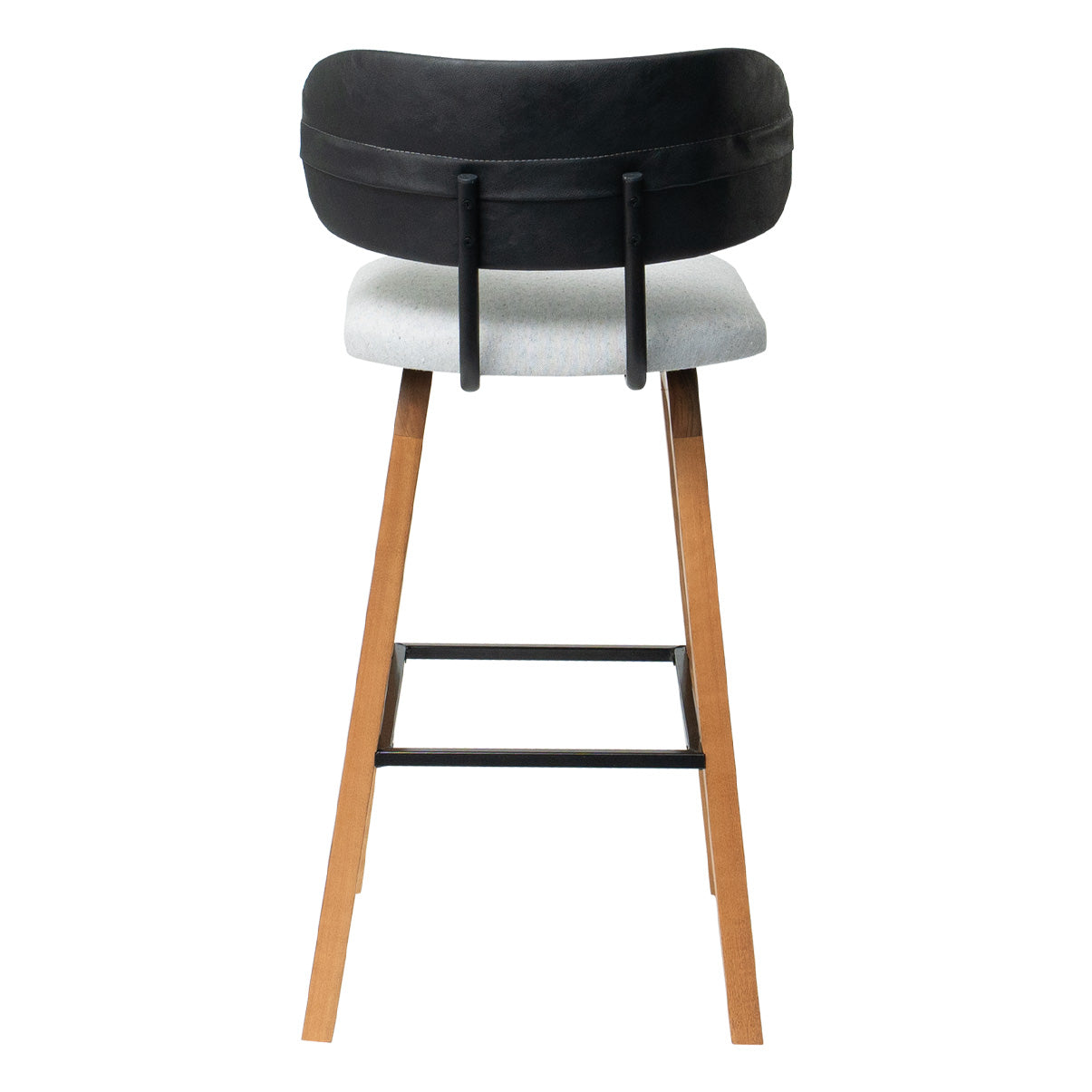 Kit 2 Banquetas Aurora em Madeira Maciça com Assento Estofado e Encosto Anatômico — Conforto para Cozinha Gourmet