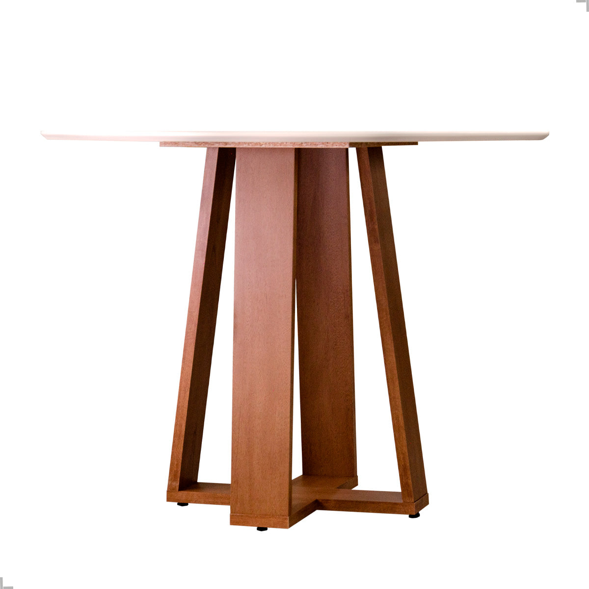 Mesa de Jantar 4 Lugares Redonda em MDF Athenas
